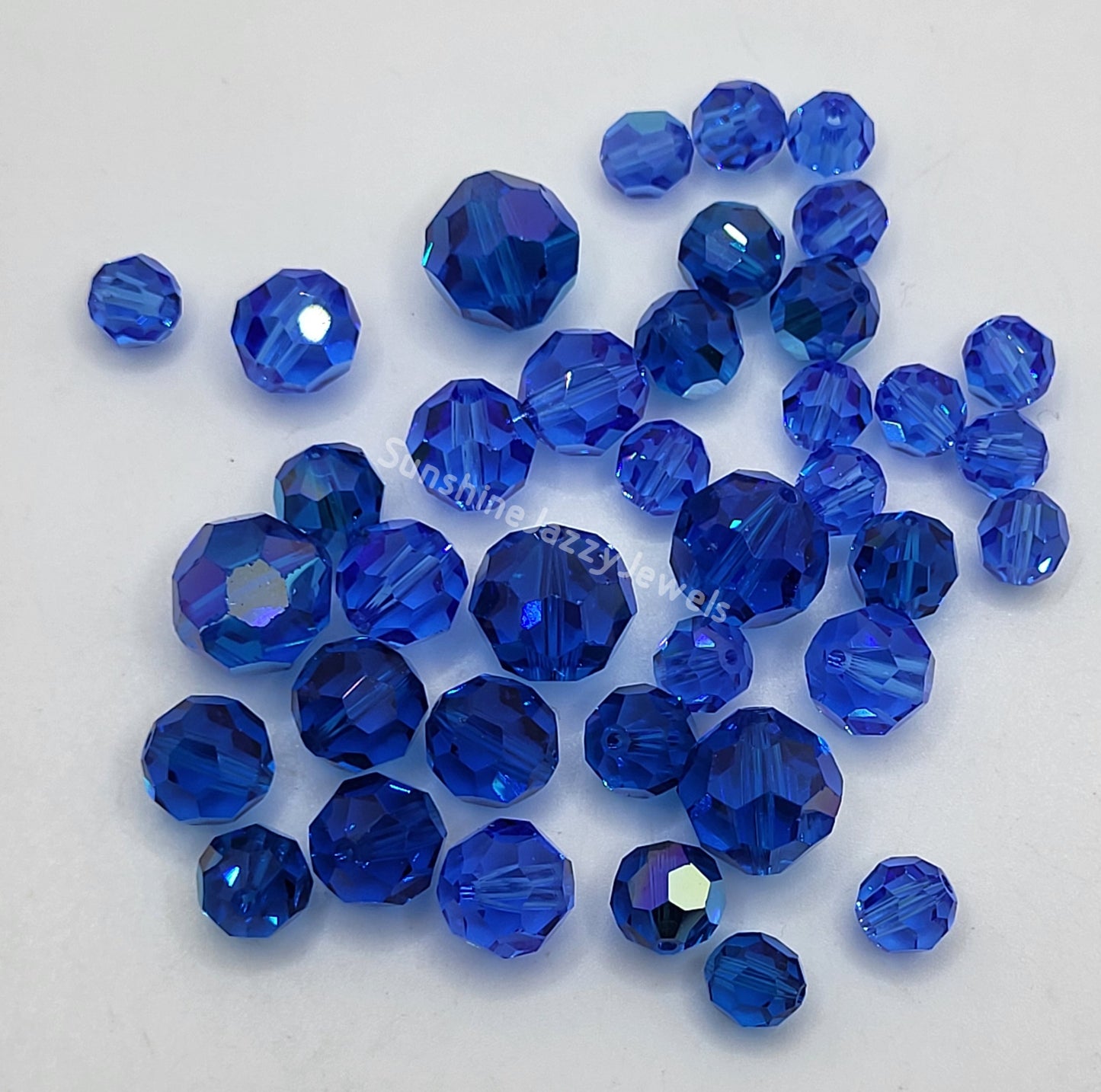 CLEARANCE MIX! 38pc Swarovski Crystal Shades of Blue 6-10mm Round 5000 Beads