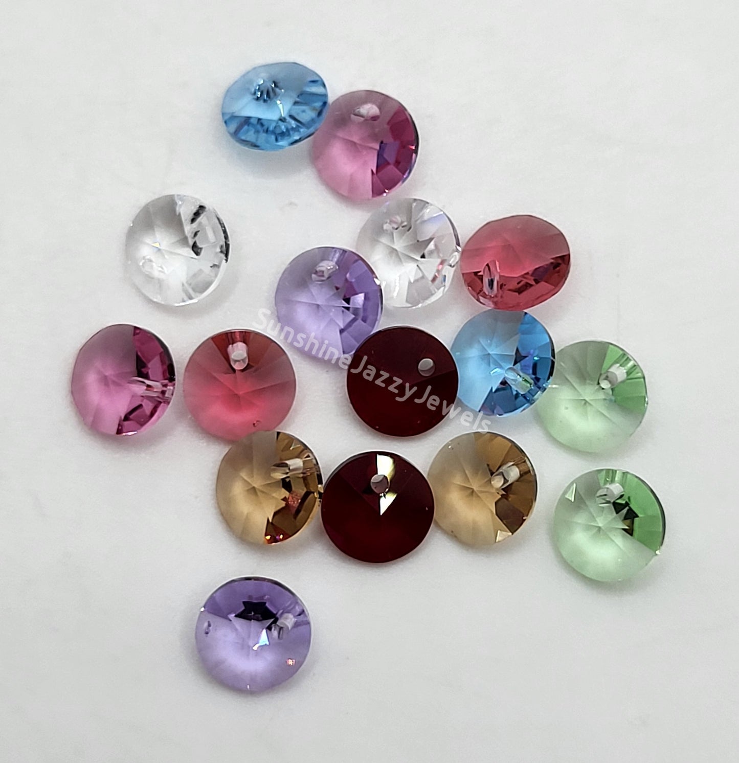 CLEARANCE MIX! 16pc Swarovski Crystal Assorted Colors 6mm Rivoli 6200 Pendants