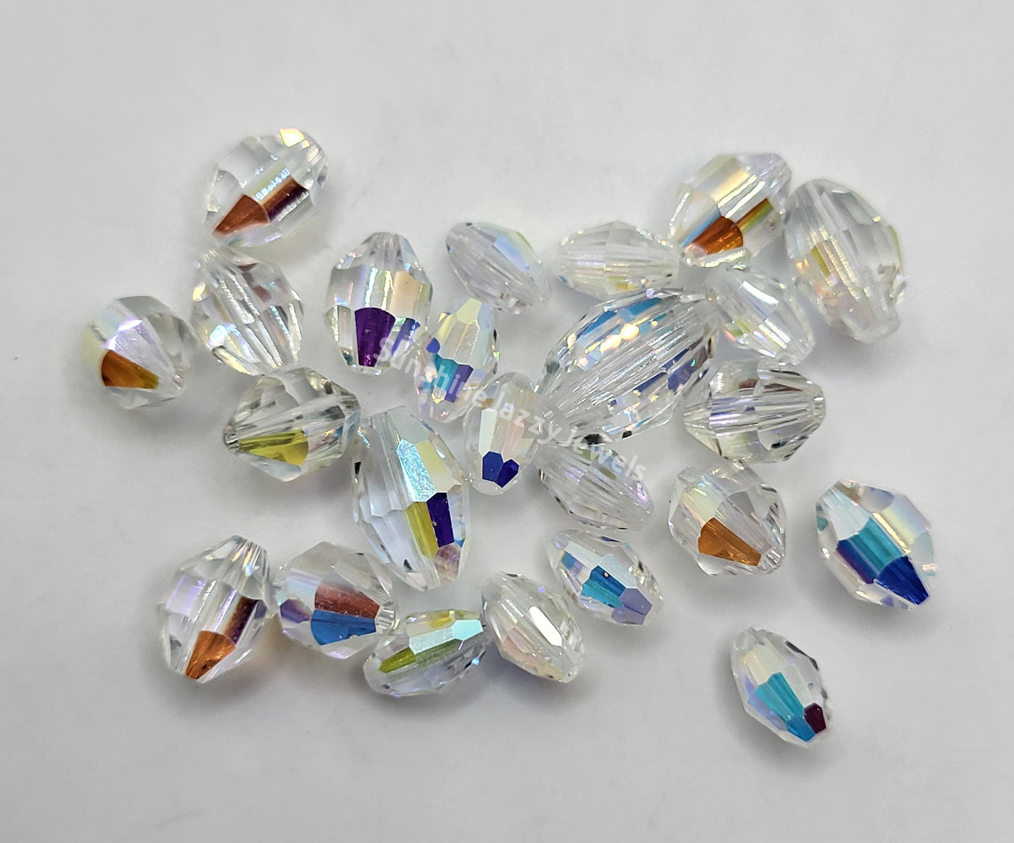 CLEARANCE MIX! 24pc Swarovski Crystal Clear AB 7-12mm Oval 5200 Beads