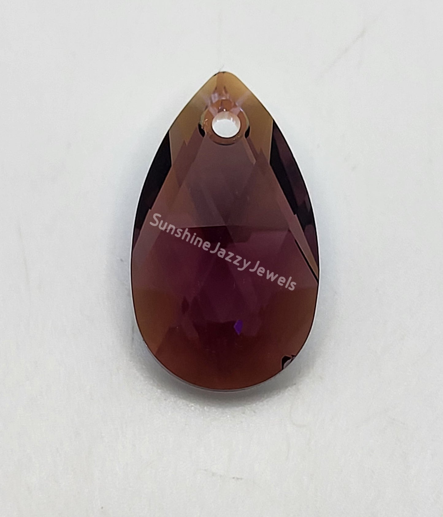 #6106 - Swarovski Crystal Pear Pendant w/ Shimmer Effect; 2 Sizes; Many Colors