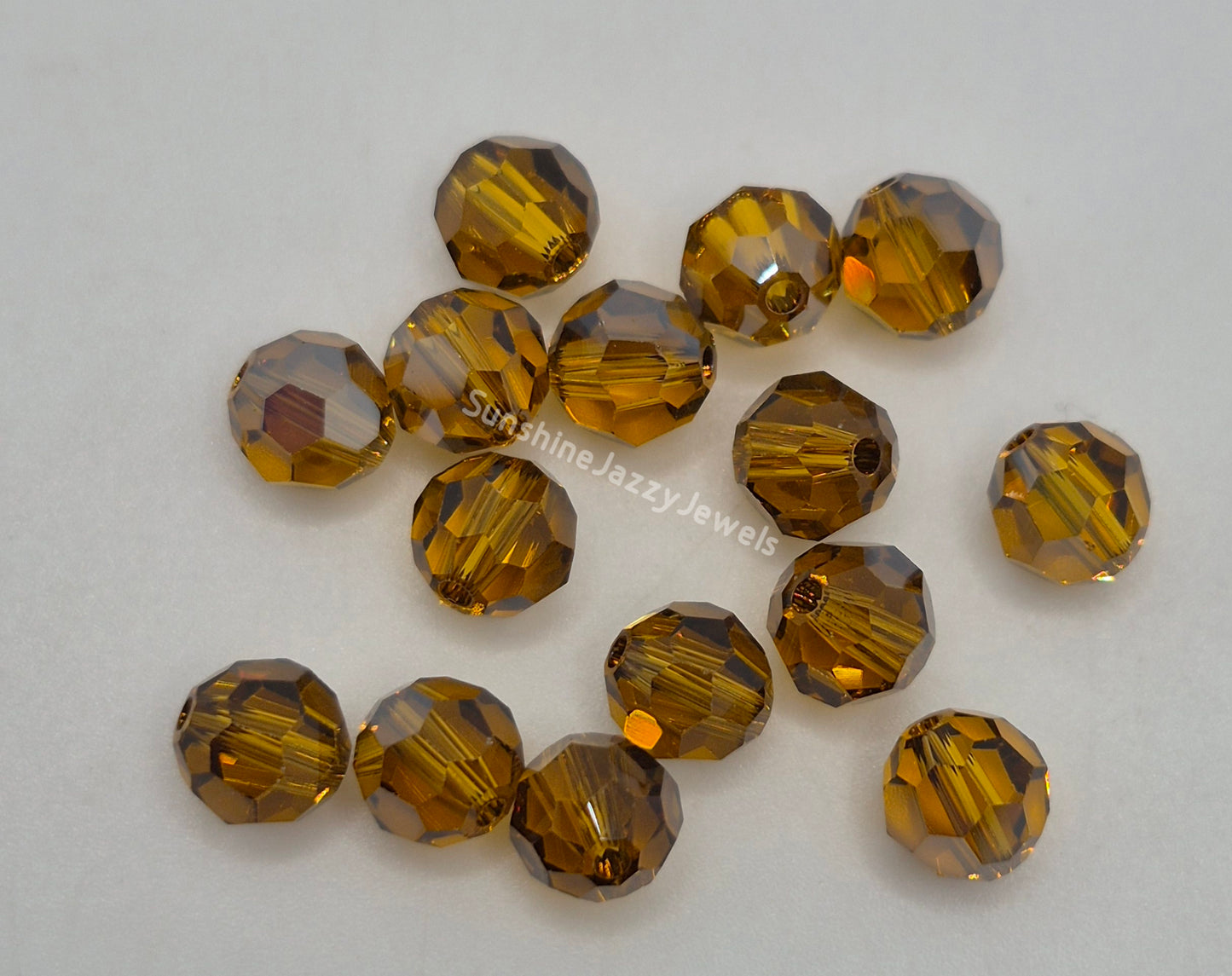 #5000 - Swarovski Crystal 6mm Round Beads w/ Satin Effect; 12pc per pack
