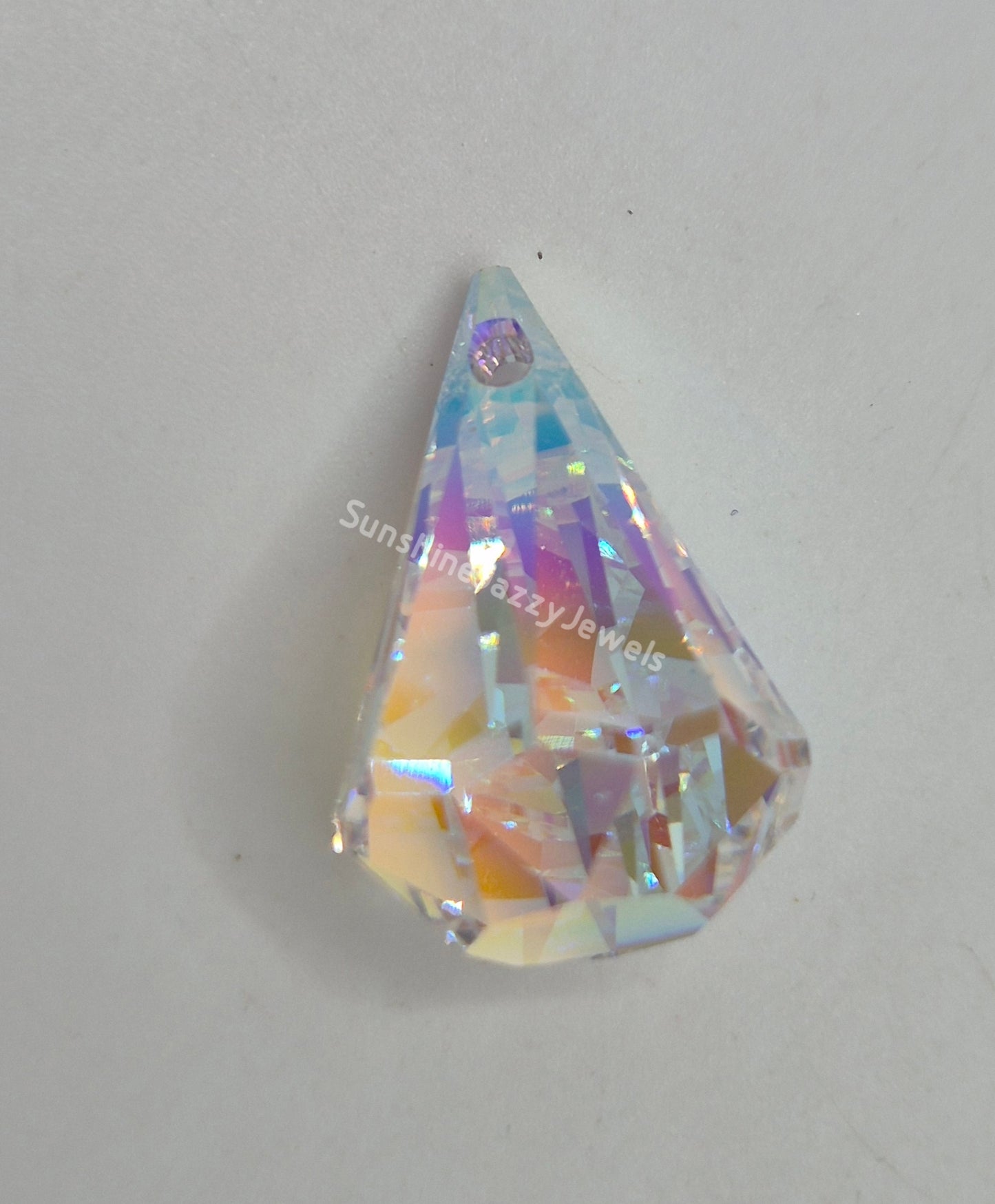 #6022 - Swarovski Crystal Clear AB 24mm Raindrop Pendant; LAST ONE
