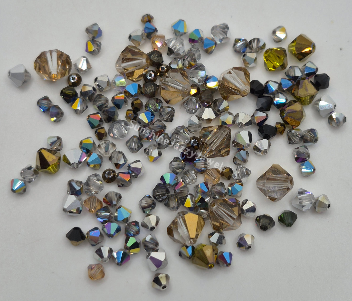 CLEARANCE MIX! 152pc Swarovski Crystal Effects 3-8mm Bicone Beads