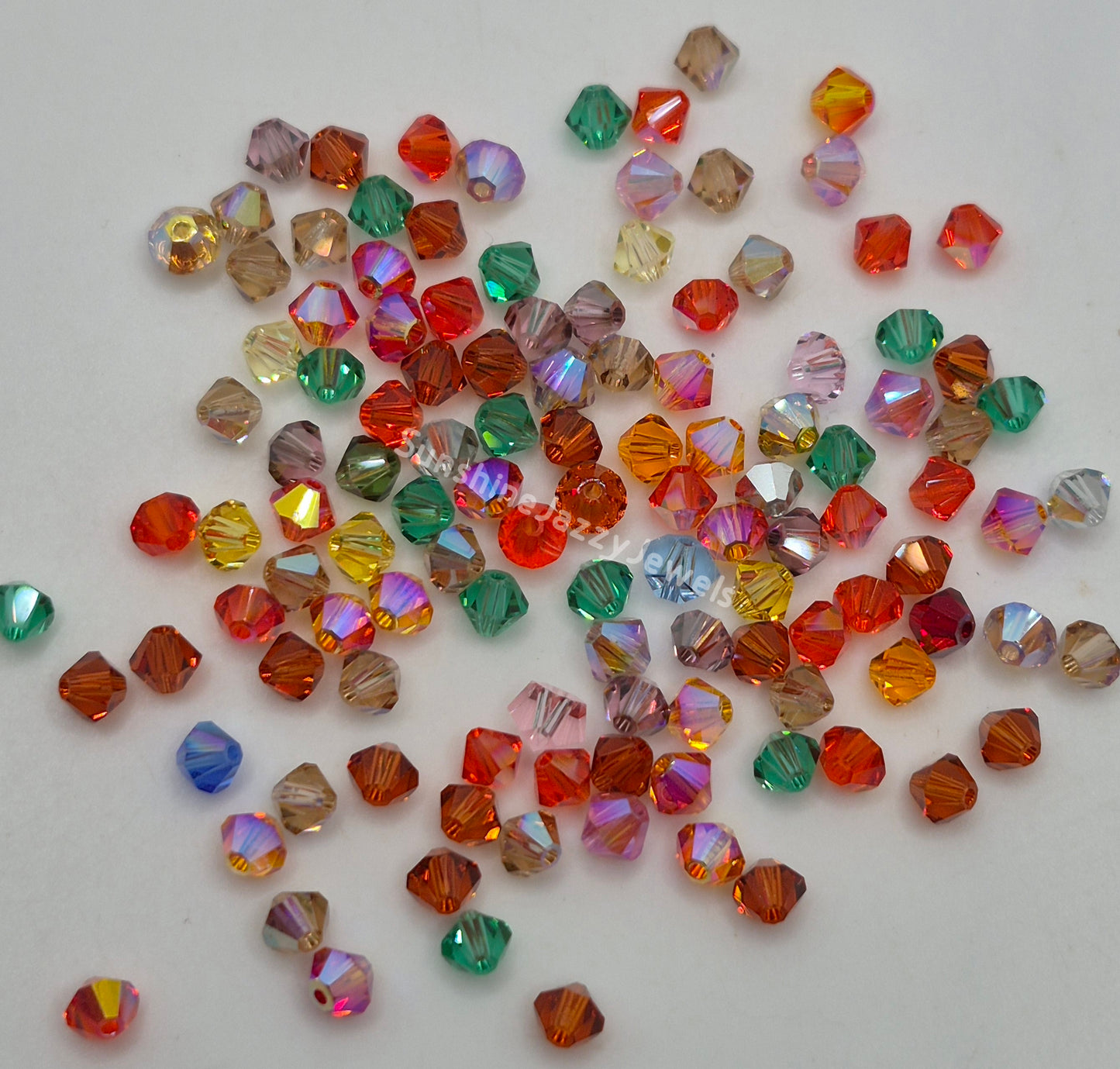 CLEARANCE MIX! 120pc Swarovski Crystal Assorted AB Colors 4mm Bicone; LAST ONE