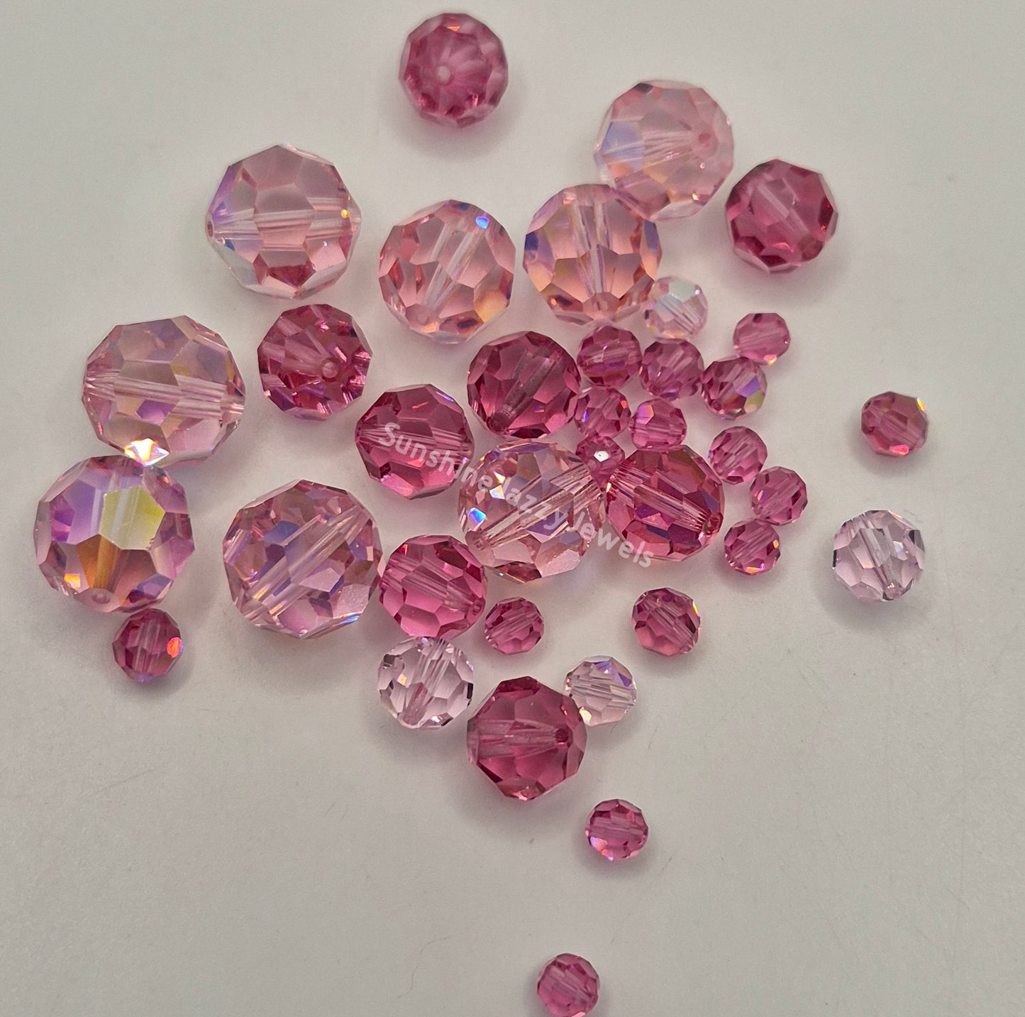 CLEARANCE MIX! 36pc Swarovski Crystal Shades of Pink 5-14mm Round 5000 Beads