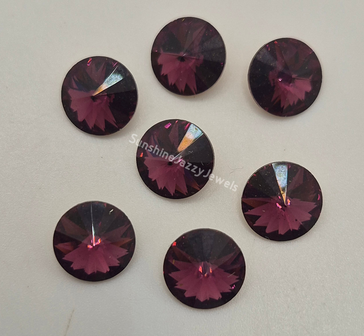 #1122 - Factory Pack Swarovski Crystal Amethyst ss39/ 8mm Rivoli Chatons; 144pc