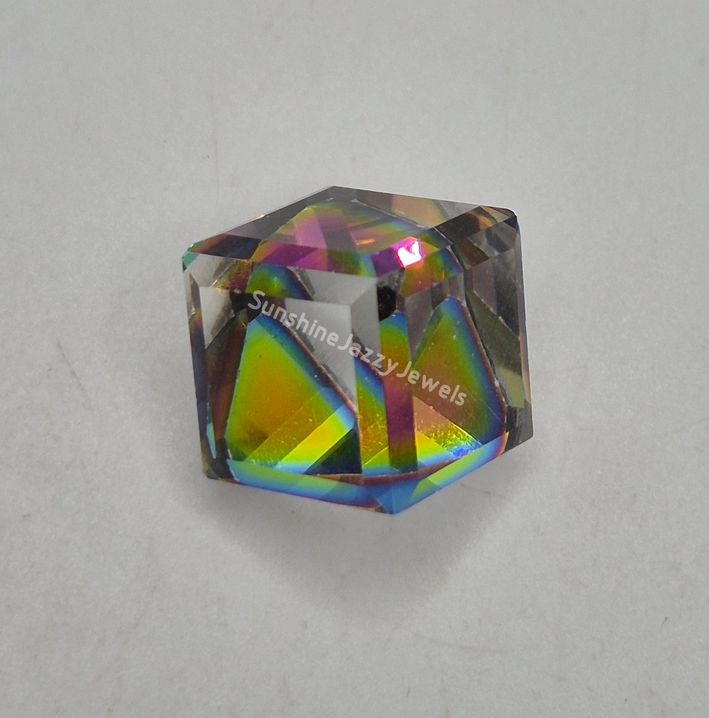 #4841 - Swarovski Crystal Vitrail Medium Cube Fancy Stone; Multiple Sizes
