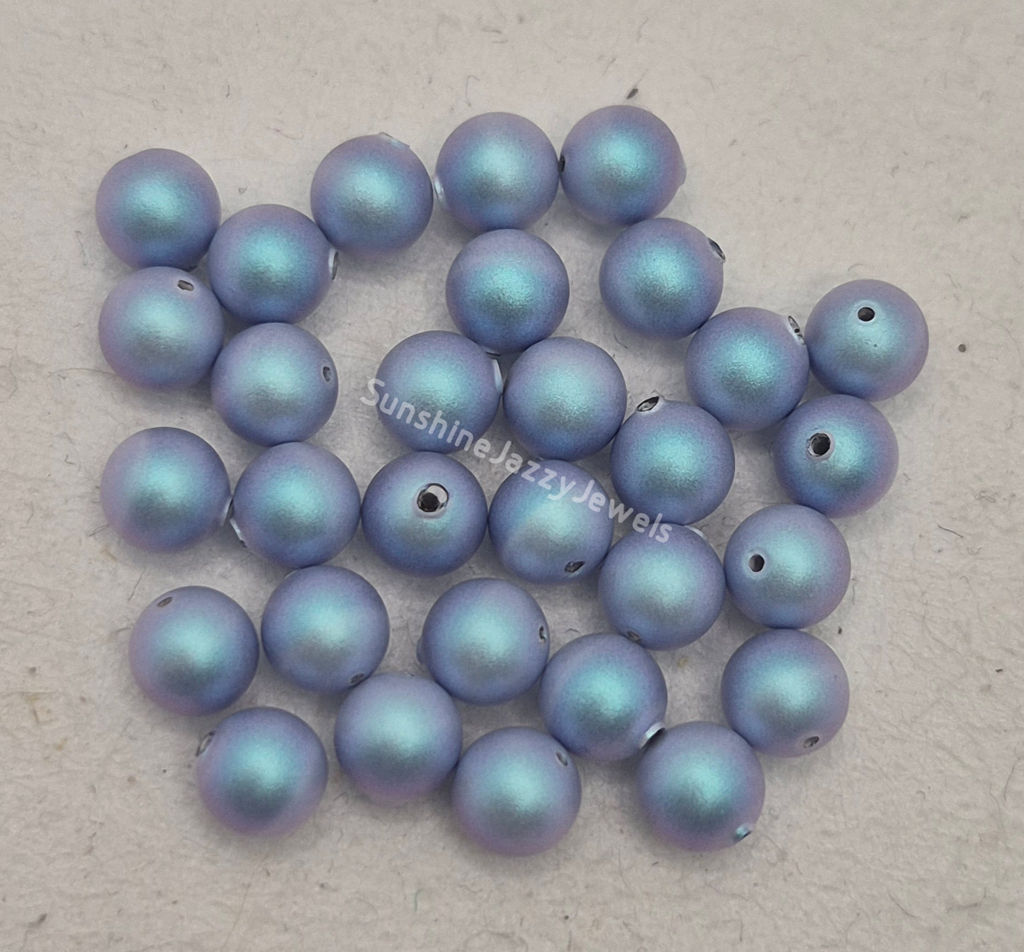 #5810 - Swarovski Crystal Iridescent Light Blue Pearl Beads; 3mm or 8mm