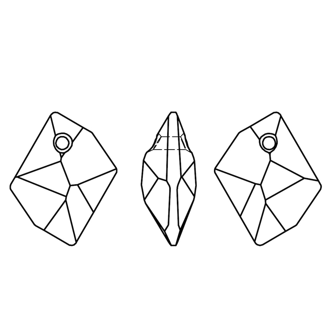 #6680 - Swarovski Crystal Clear 40mm Cosmic Pendant; 2 Colors