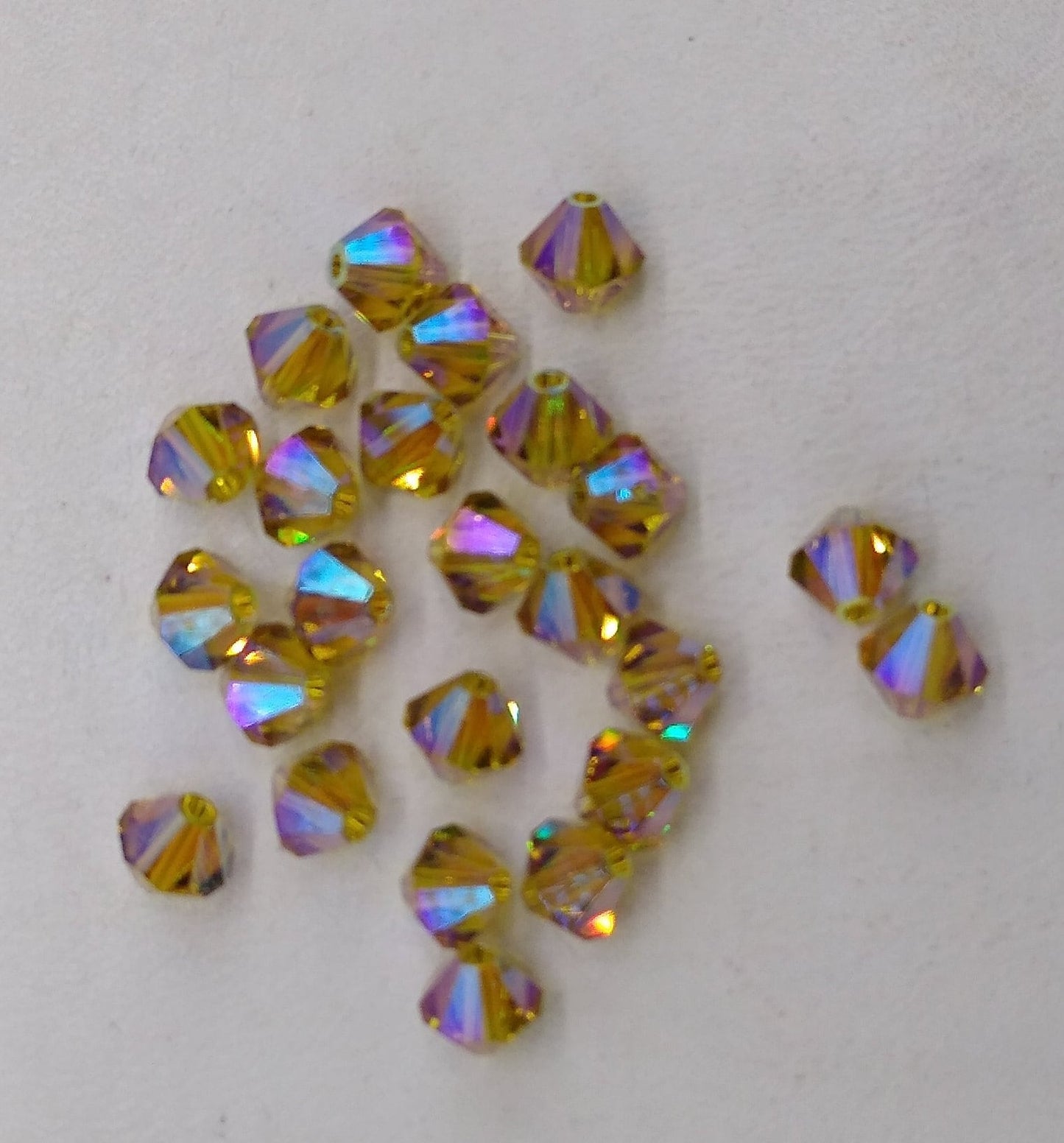 #5328 - Swarovski Crystal 6mm AB2X Bicone Beads; 12pc per pack