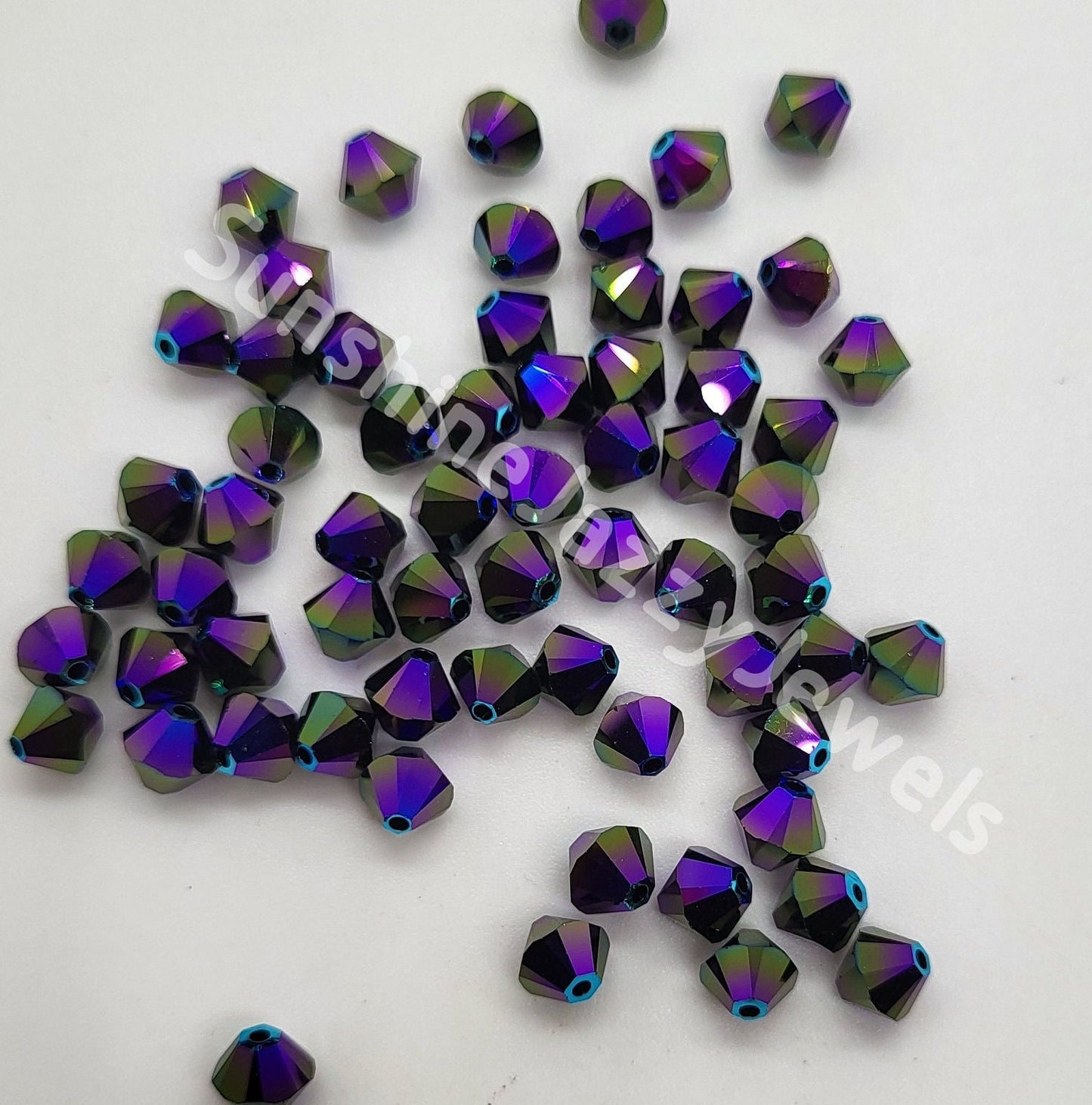 #5328 - Swarovski Crystal 6mm AB2X Bicone Beads; 12pc per pack