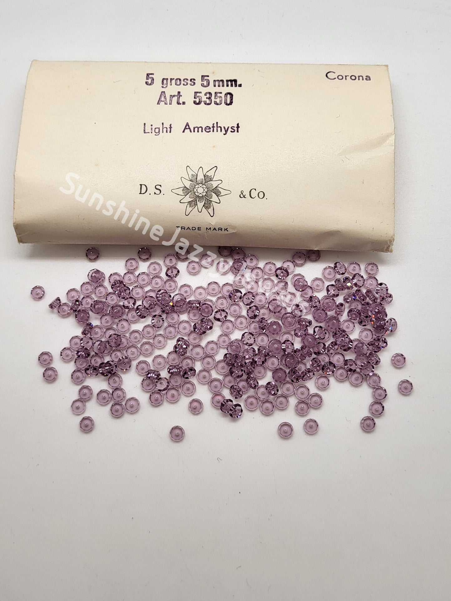 #5350 - Factory Pack Swarovski Crystal 5mm Spacer Beads; 4 Color Choices