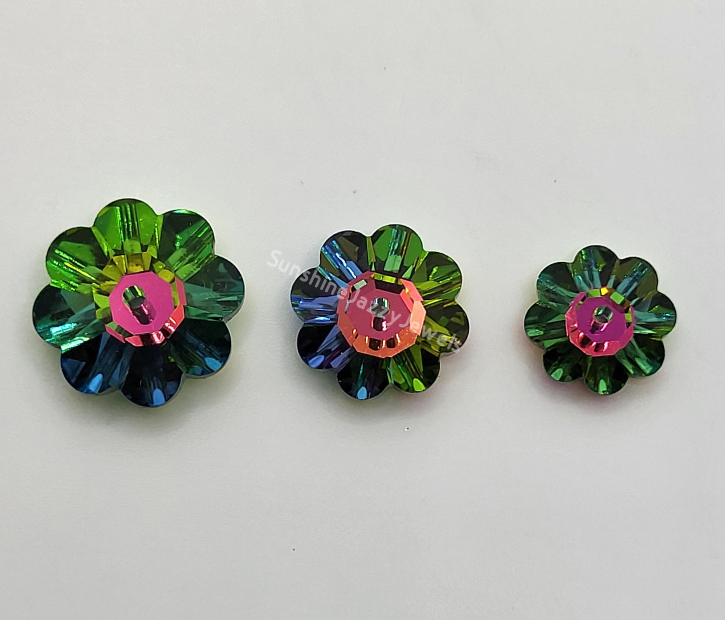 #3700 - Swarovski Crystal Vitrail Medium Margarita Beads/ Buttons; 5 Sizes