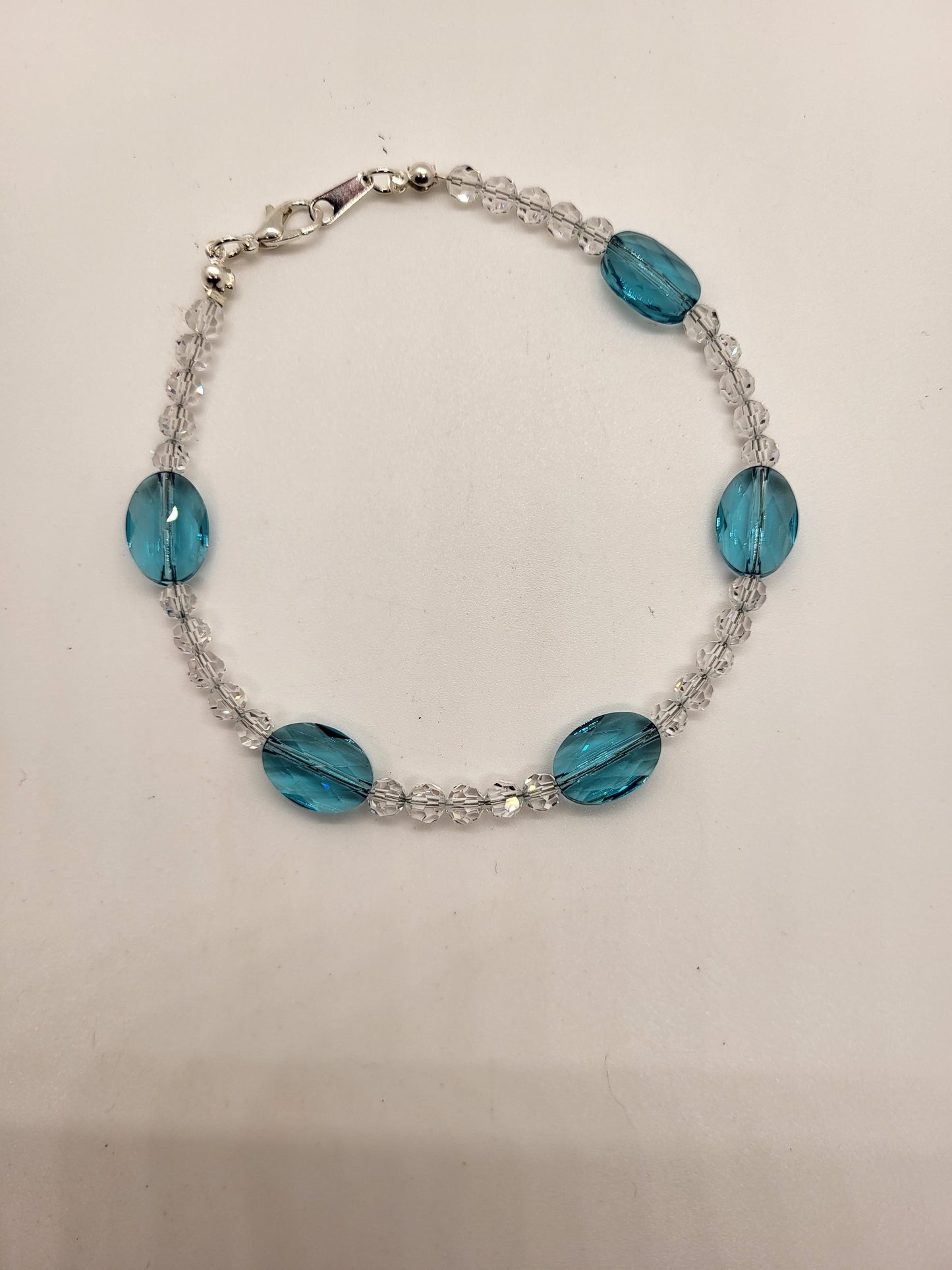 Bracelet/ Anklet - Swarovski Crystal Oval Beads; MULTIPLE COLOR CHOICES