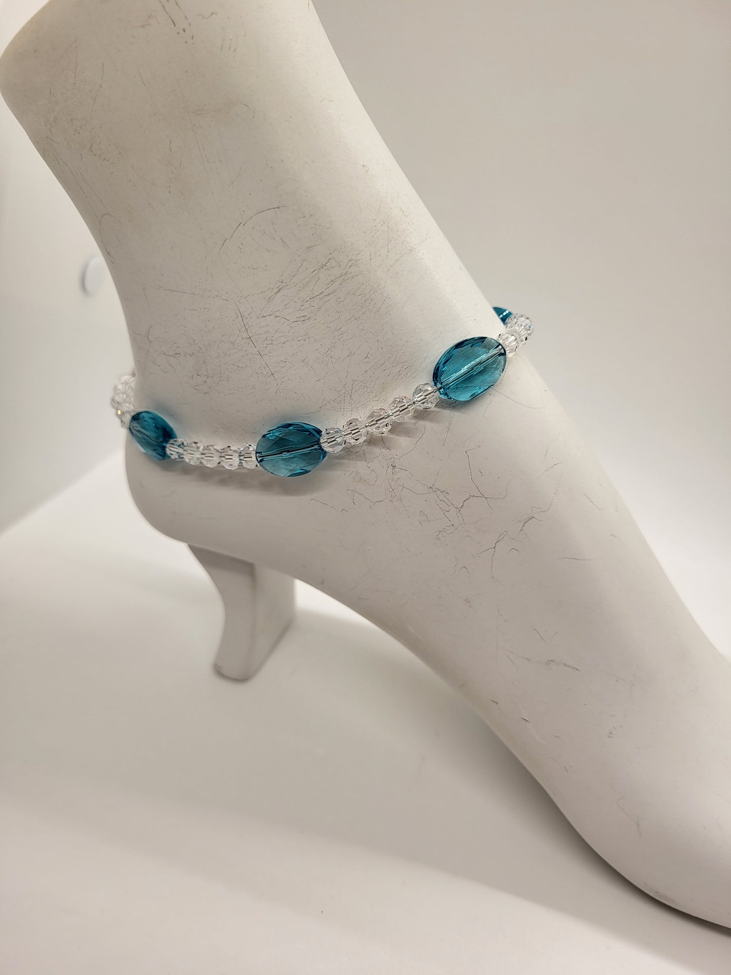 Bracelet/ Anklet - Swarovski Crystal Oval Beads; MULTIPLE COLOR CHOICES