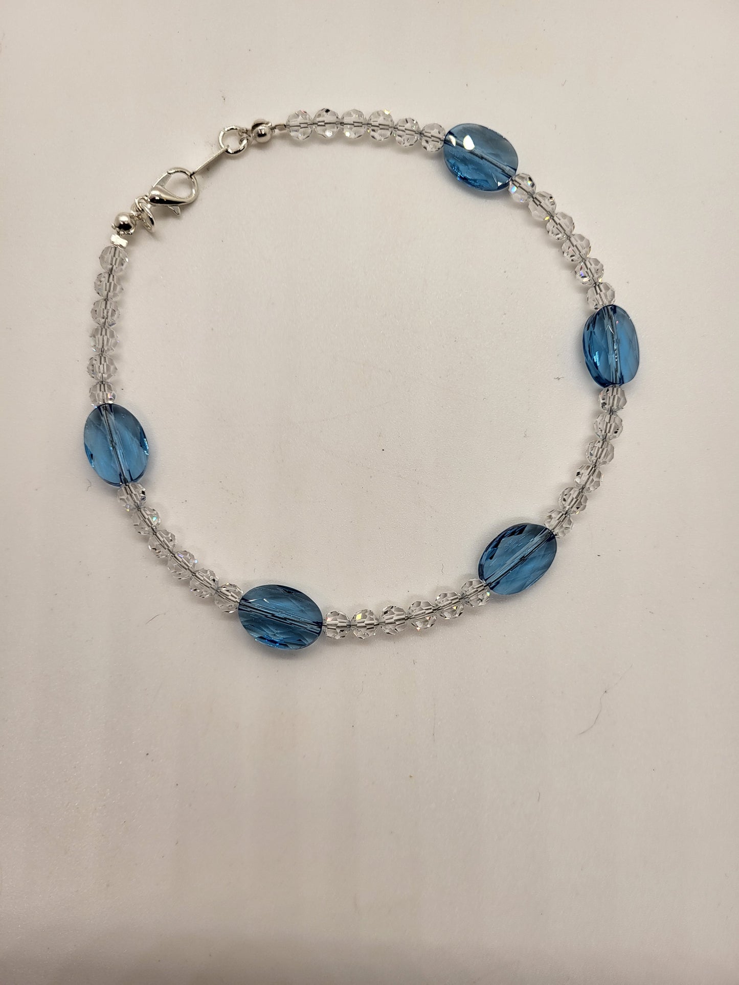 Bracelet/ Anklet - Swarovski Crystal Oval Beads; MULTIPLE COLOR CHOICES