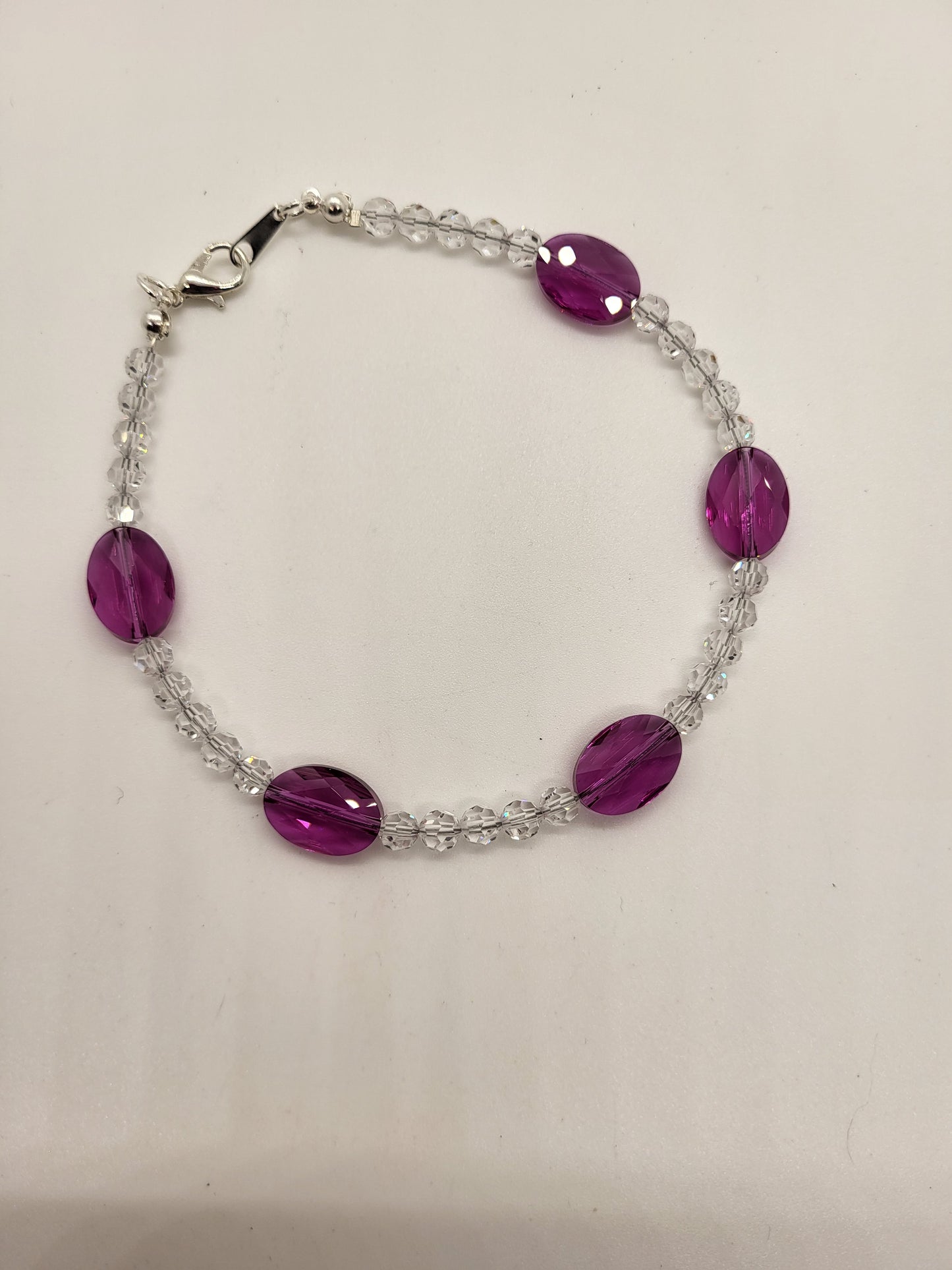 Bracelet/ Anklet - Swarovski Crystal Oval Beads; MULTIPLE COLOR CHOICES