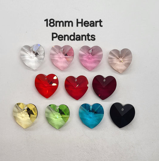 #6228 - Swarovski Crystal 18mm Heart Pendant