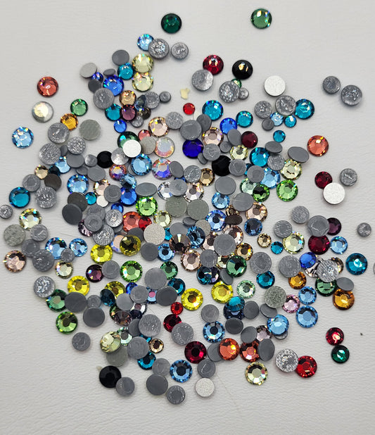 AMAZING DEAL!  300+ Swarovski Crystal Hotfix Flatback Rhinestones; Assorted