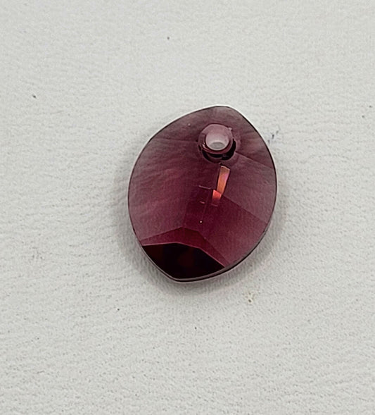 #6734 - Swarovski Crystal Amethyst 14mm Pure Leaf Pendant; LAST ONE