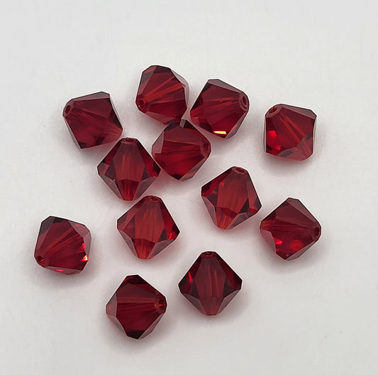 #5301 - Swarovski Crystal 9mm Bicone Beads; 6pc per Pack