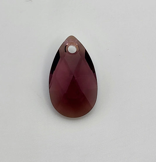#6106 - Swarovski Crystal Amethyst Moonlight 16mm Pear Pendant; LAST ONE