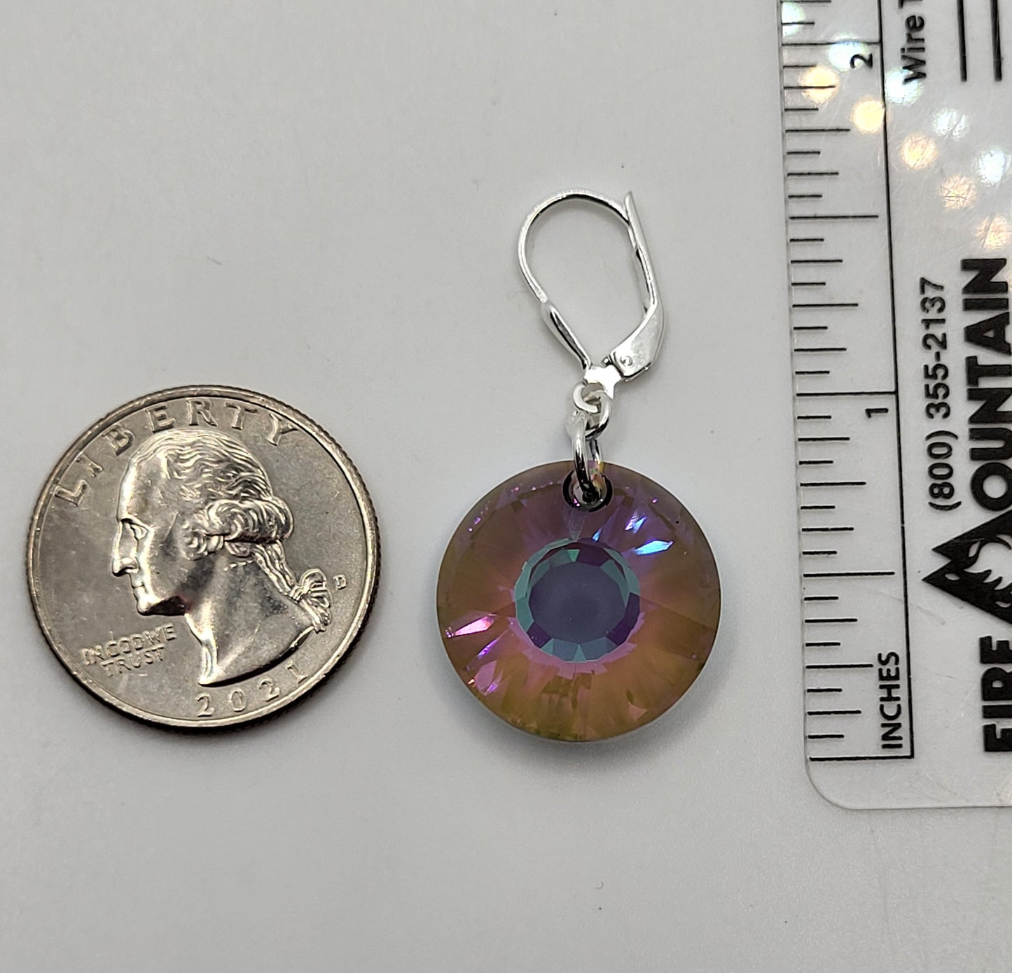 Sterling Silver Earrings - Swarovski Crystal Paradise Shine Sun Pendants