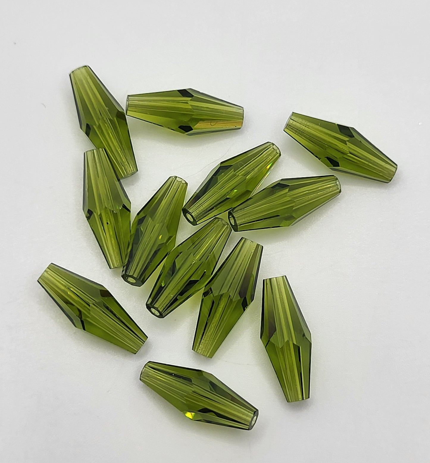 WEB EXCLUSIVE - #5205 - Swarovski Crystal 15x6mm Olivine Tube Beads