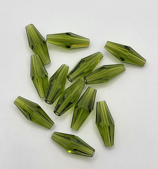 WEB EXCLUSIVE - #5205 - Swarovski Crystal 15x6mm Olivine Tube Beads