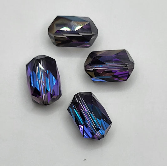 WEB EXCLUSIVE - #5204 - 4pc Swarovski Crystal Heliotrope 12x8mm Barrel Beads