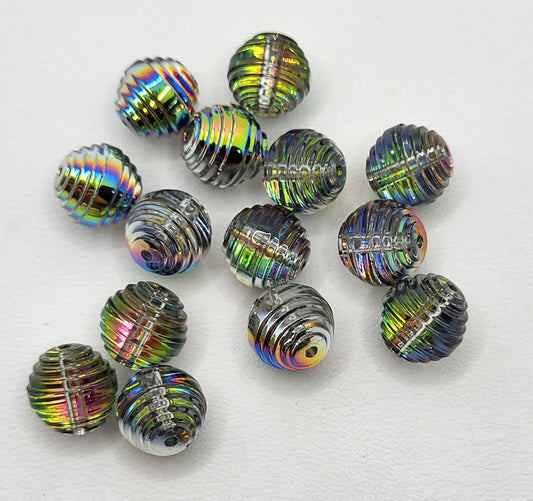 WEB EXCLUSIVE - #5030/4 - 6pc Swarovski Crystal Vitrail Medium 10mm Art Deco Beads