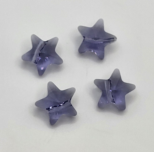 #5714 - 4pc Swarovski Crystal Tanzanite 12mm Star Bead; LAST ONE