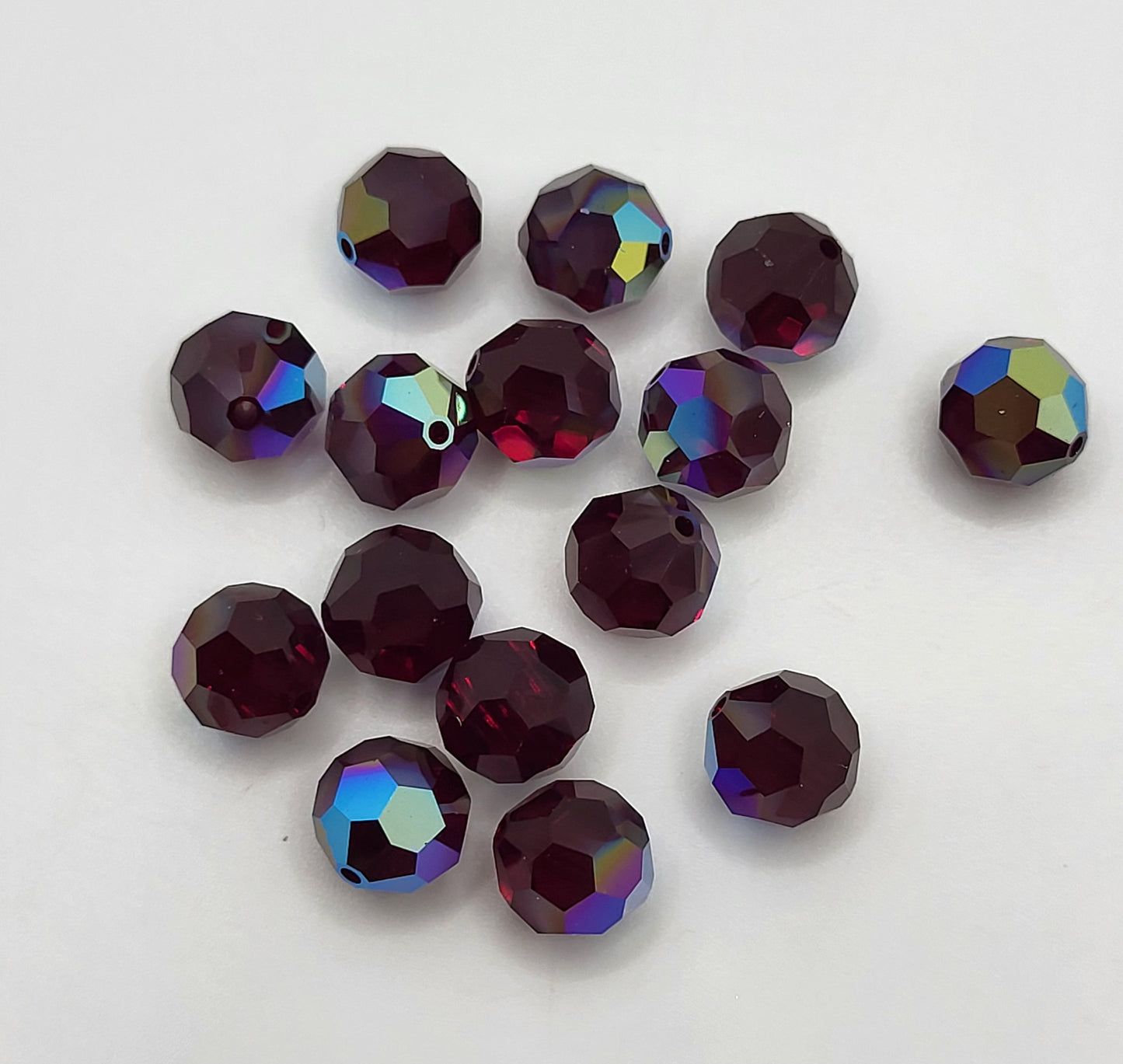 #5000 - Swarovski Crystal 8mm Round Beads w/ AB Finish; 6pc per pack