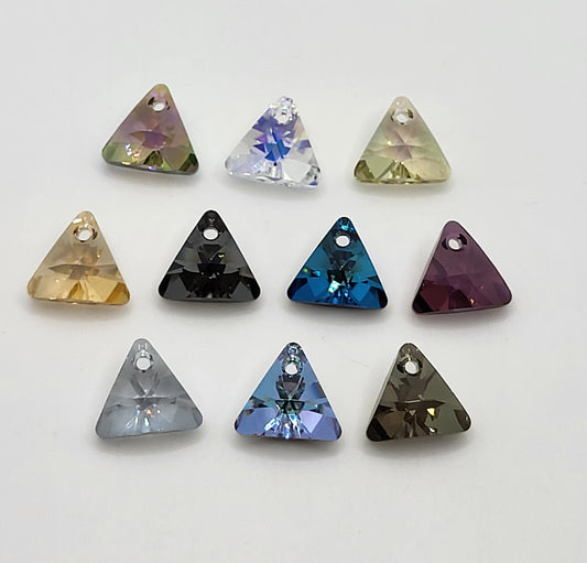 #6628 - Swarovski Crystal Triangle Pendant; Multiple Sizes and Colors!