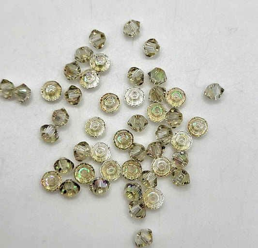 #5301 - 48pc Swarovski Crystal Luminous Green 3mm Bicone Beads; LAST ONE