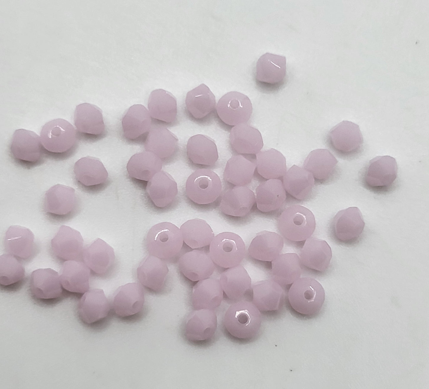 #5301 - 48pc Swarovski Crystal Rose Alabaster 3mm Bicone Beads; LAST ONE