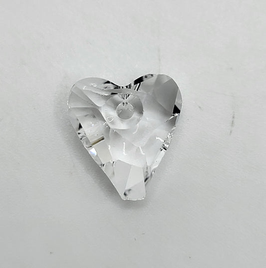 #6240 - Swarovski Crystal Clear 12mm Wild Heart Pendant; LAST ONE