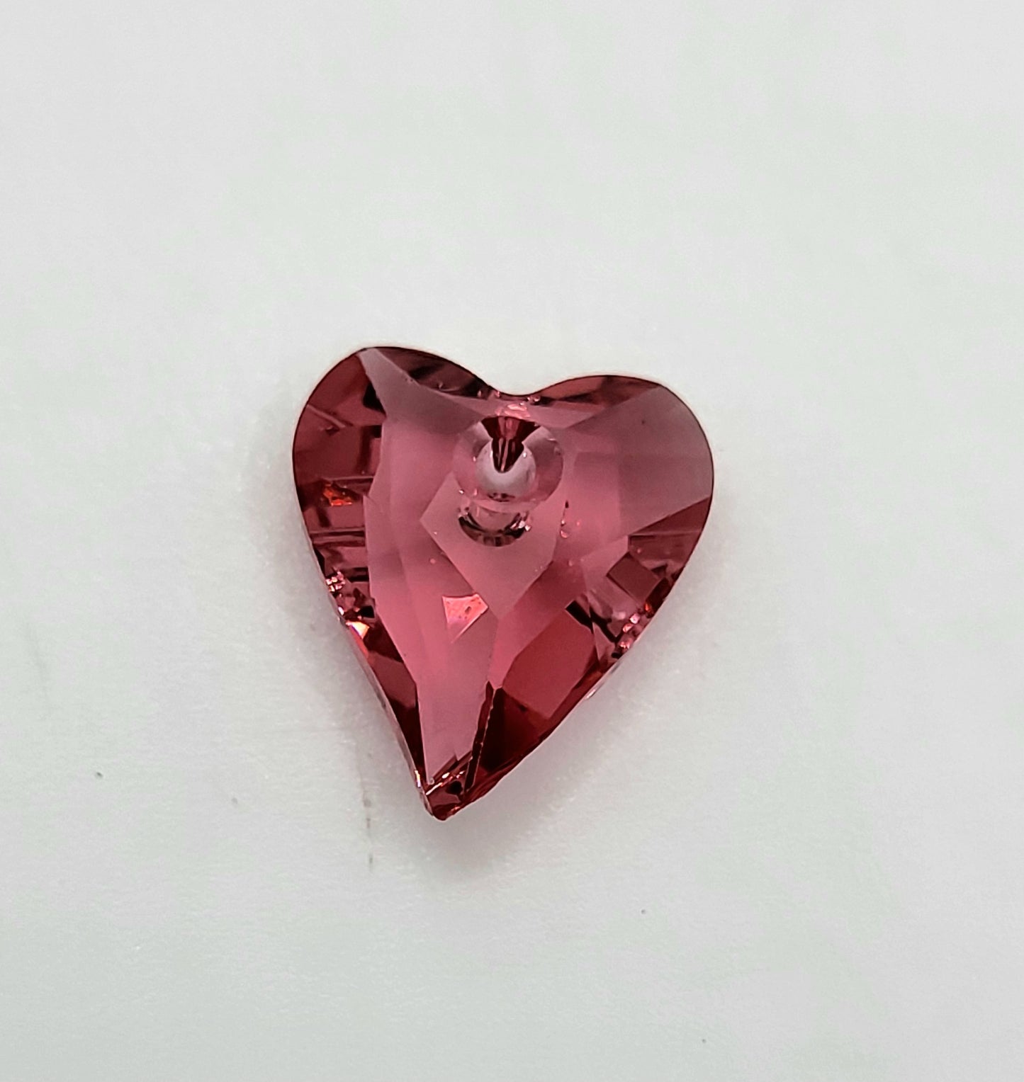 #6240 - Swarovski Crystal Indian Pink 12mm Wild Heart Pendant; LAST ONE