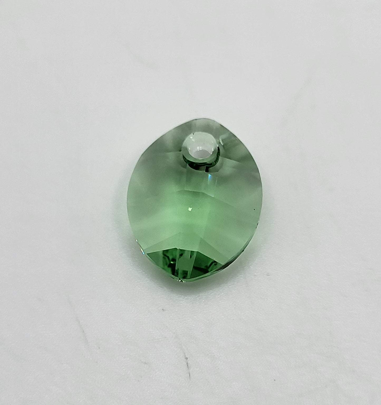 #6734 - Swarovski Crystal Peridot 14mm Pure Leaf Pendant; LAST ONE