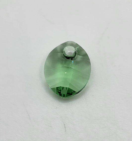 #6734 - Swarovski Crystal Peridot 14mm Pure Leaf Pendant; LAST ONE