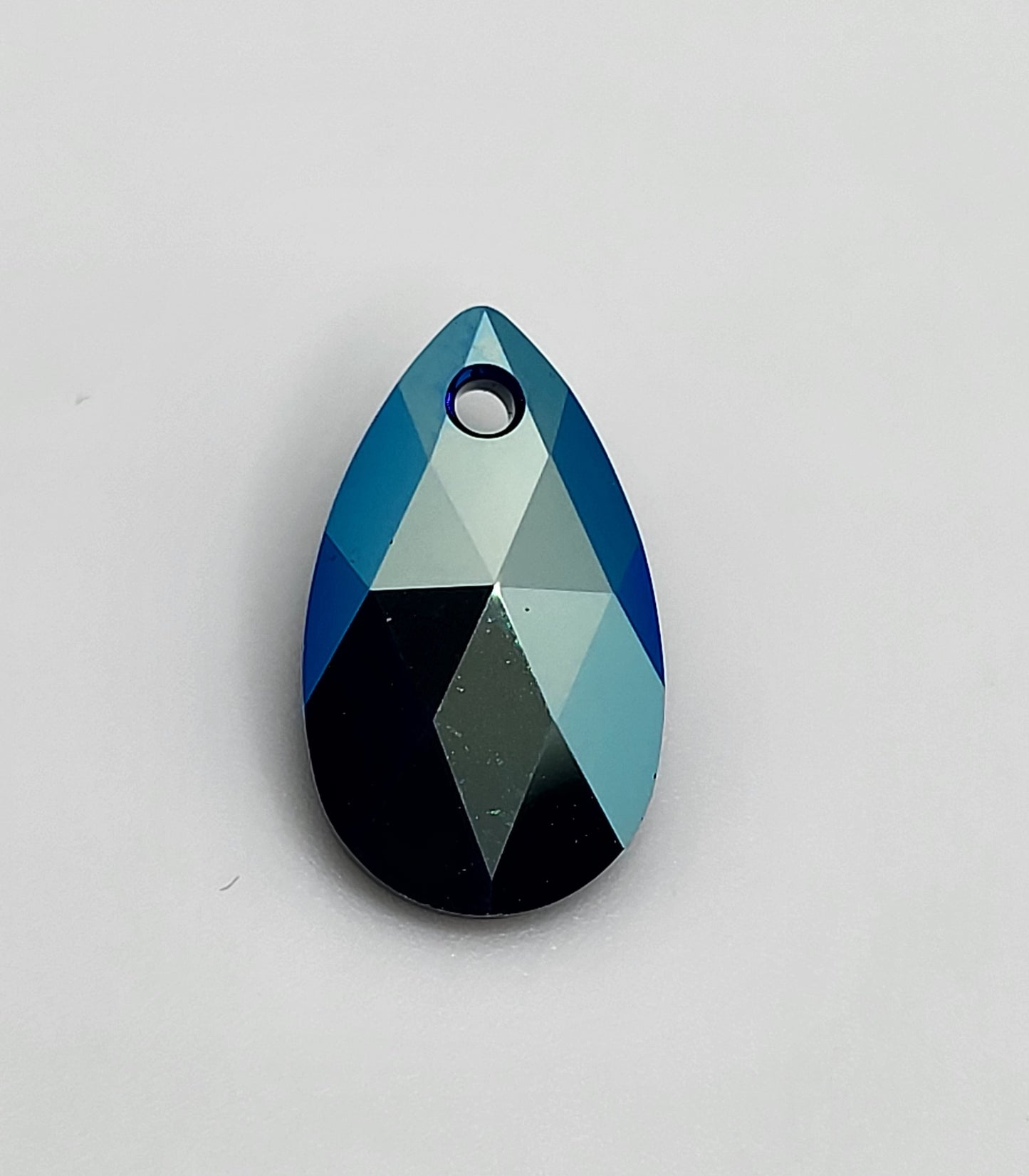 #6106 - Swarovski Crystal Jet Black Shimmer 16x9mm Pear Pendant; LAST ONE