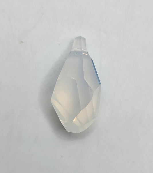#6015 - Swarovski Crystal White Opal 21x10mm Polygon Pendant; LAST ONE