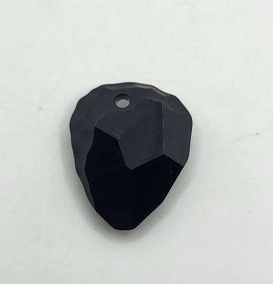 #6190 - Swarovski Crystal Jet Black 23mm Rock Pendant; LAST ONE