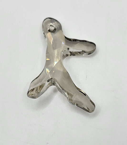 #6790 - Swarovski Crystal Silver Shade 40mm 3-Sprig Coral Pendant; LAST ONE