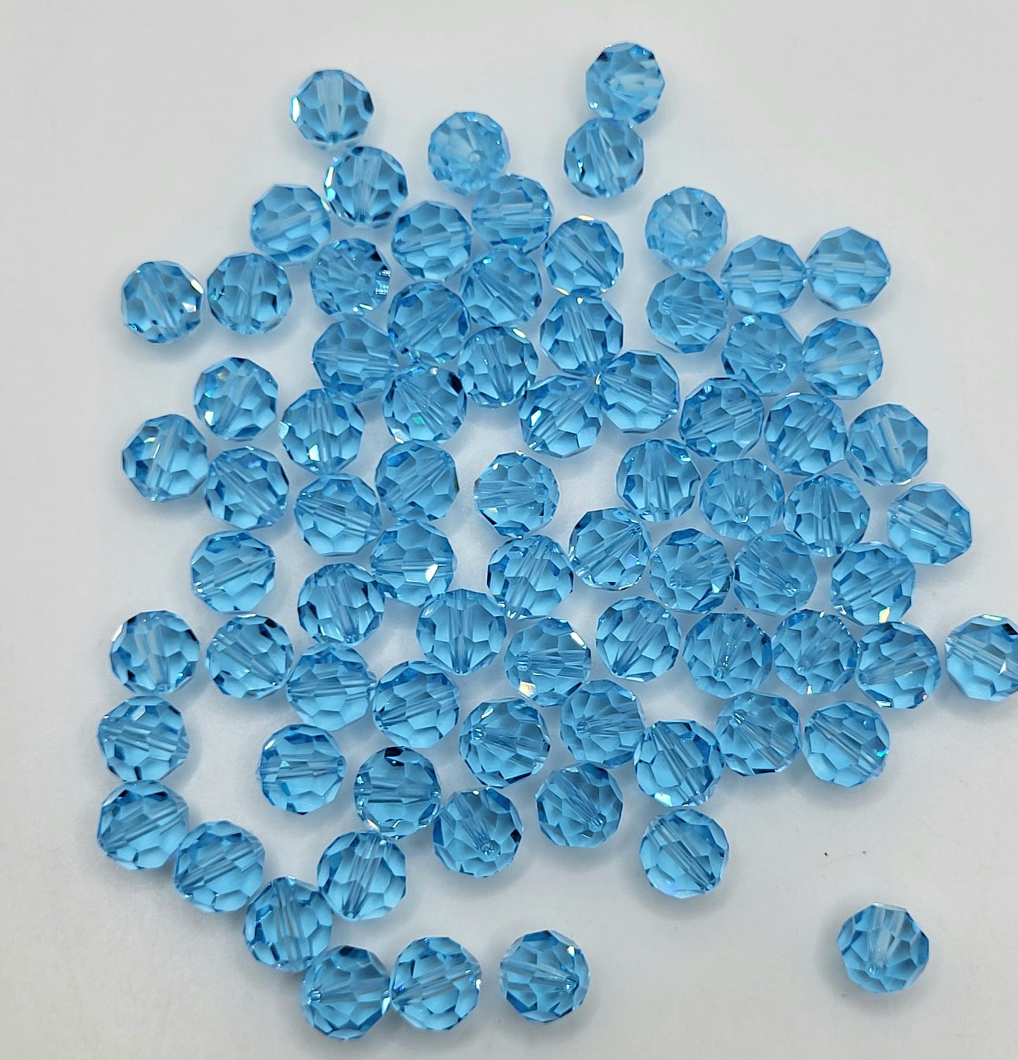 CLEARANCE MIX!  78pc ?Swarovski? Aquamarine 8mm Round Beads