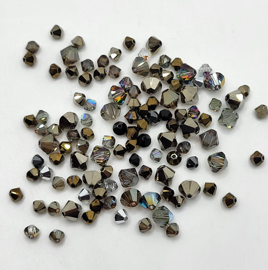 CLEARANCE MIX!  112pc Swarovski Crystal Effect Color Bicone Beads