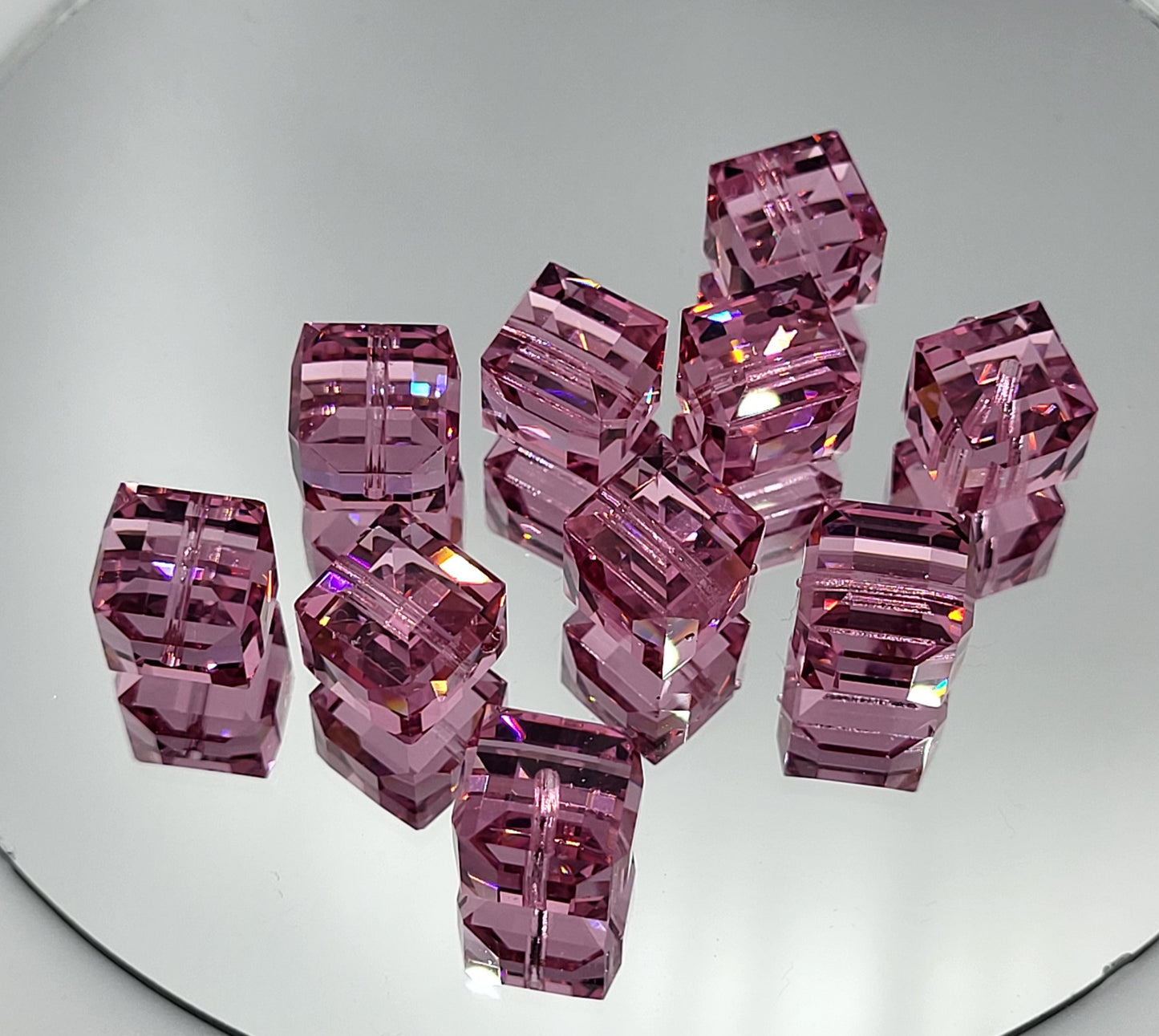 #5601 - Swarovski Crystal 8mm Faceted Cube Beads; Classic Colors; 6pc per pack