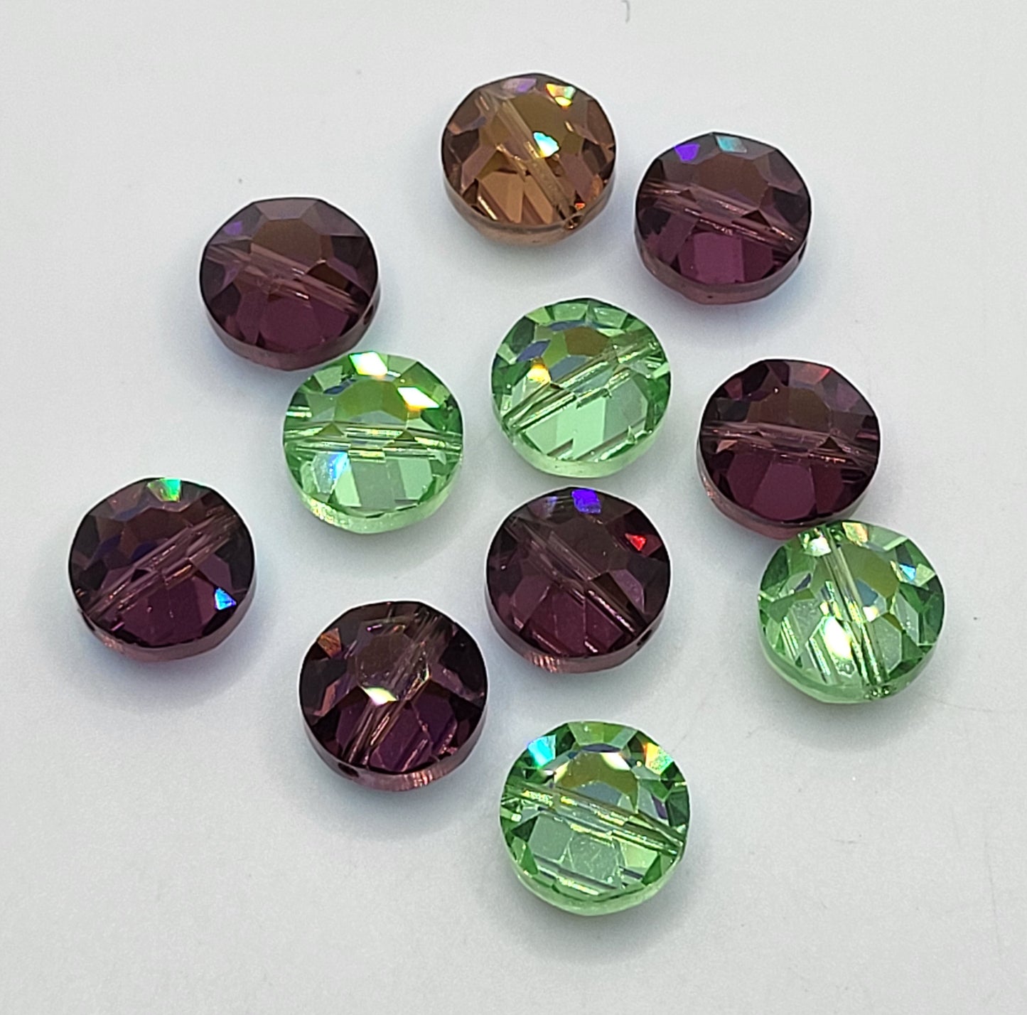 CLEARANCE MIX!  11pc Swarovski Crystal 10mm Lentil 5100 Beads