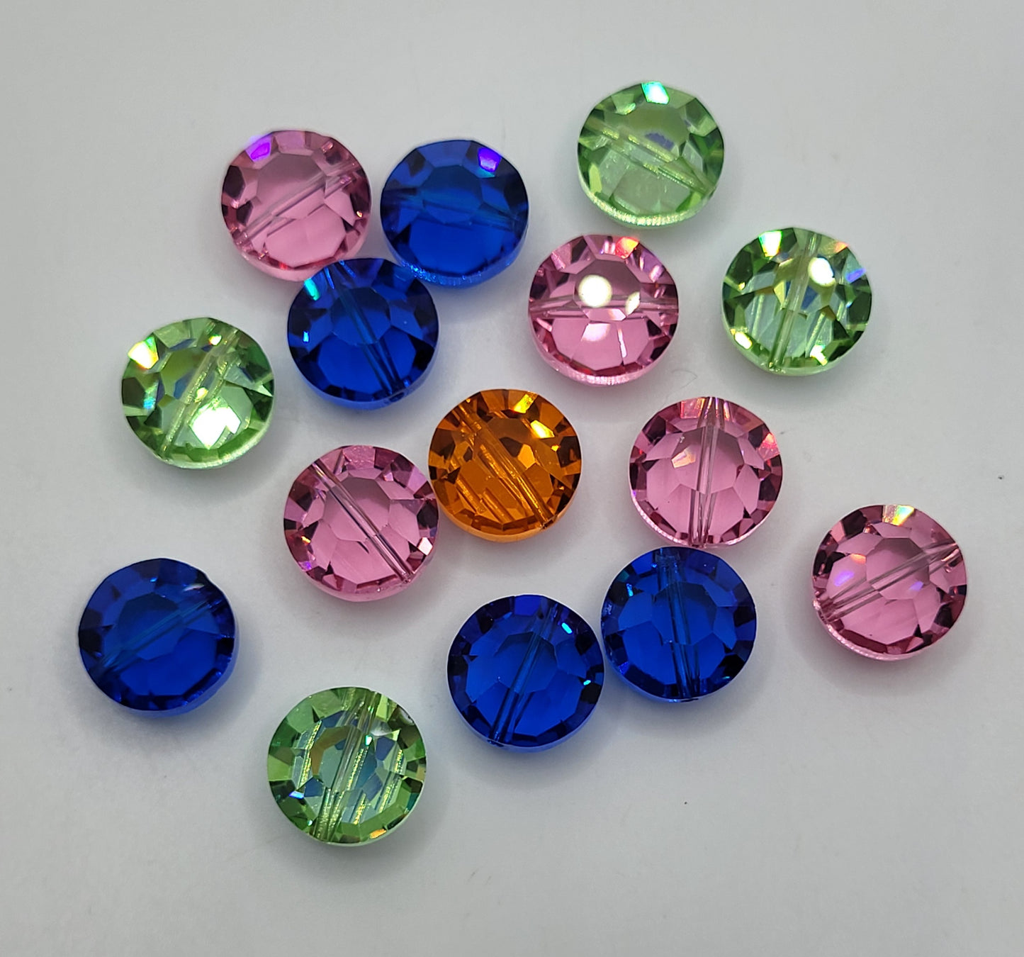 CLEARANCE MIX!  15pc Swarovski Crystal 12mm Lentil 5100 Beads