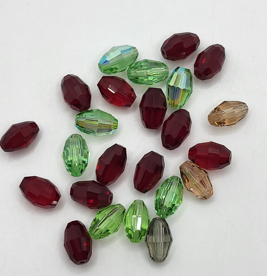 CLEARANCE MIX!  24pc Swarovski Crystal 9x6mm Oval 5200 Beads